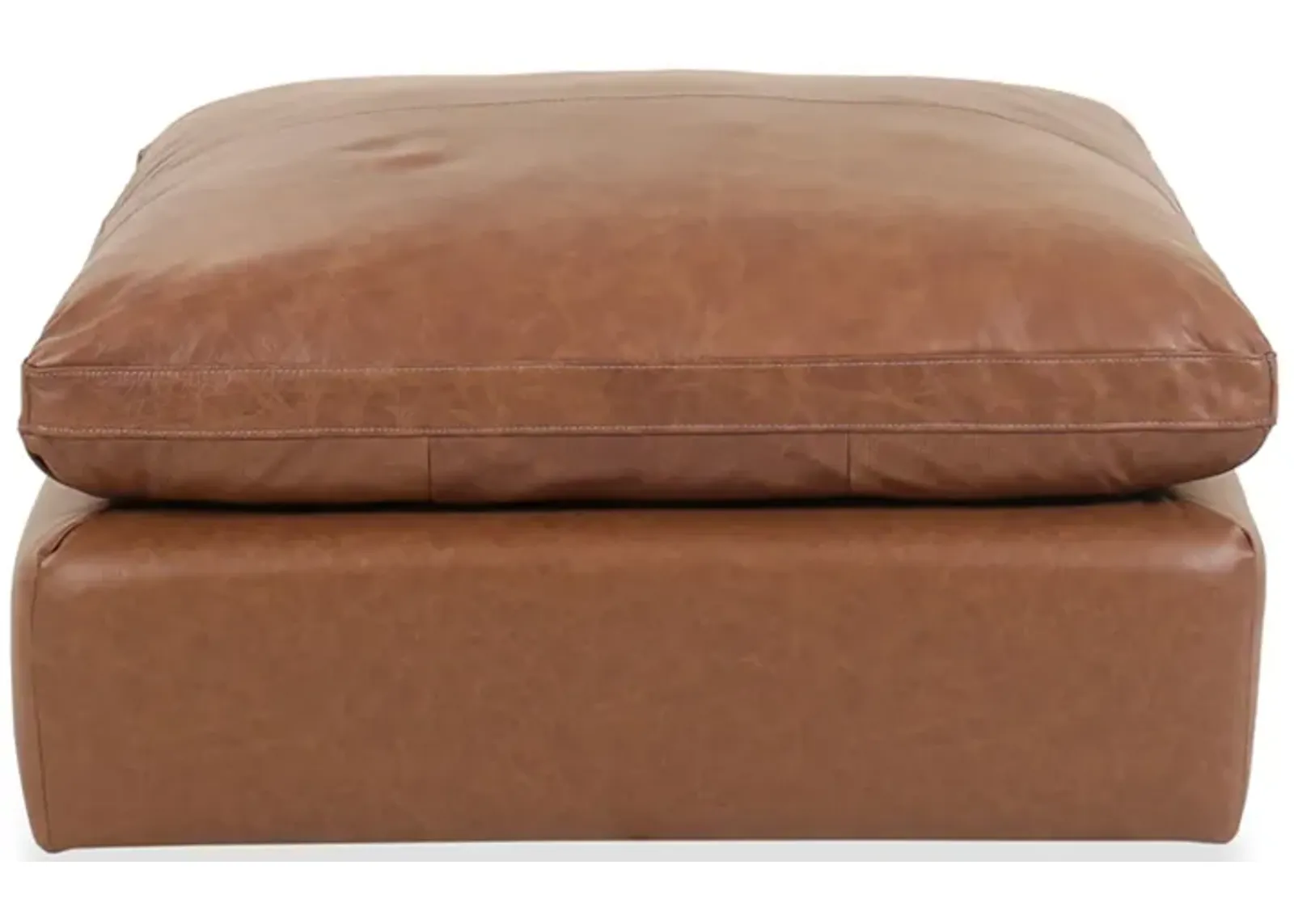 Emilia Oversized Leather Accent Ottoman