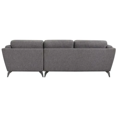 Stylish Sectional Sofa Comfortable and Spacious Couch Gray Fabric