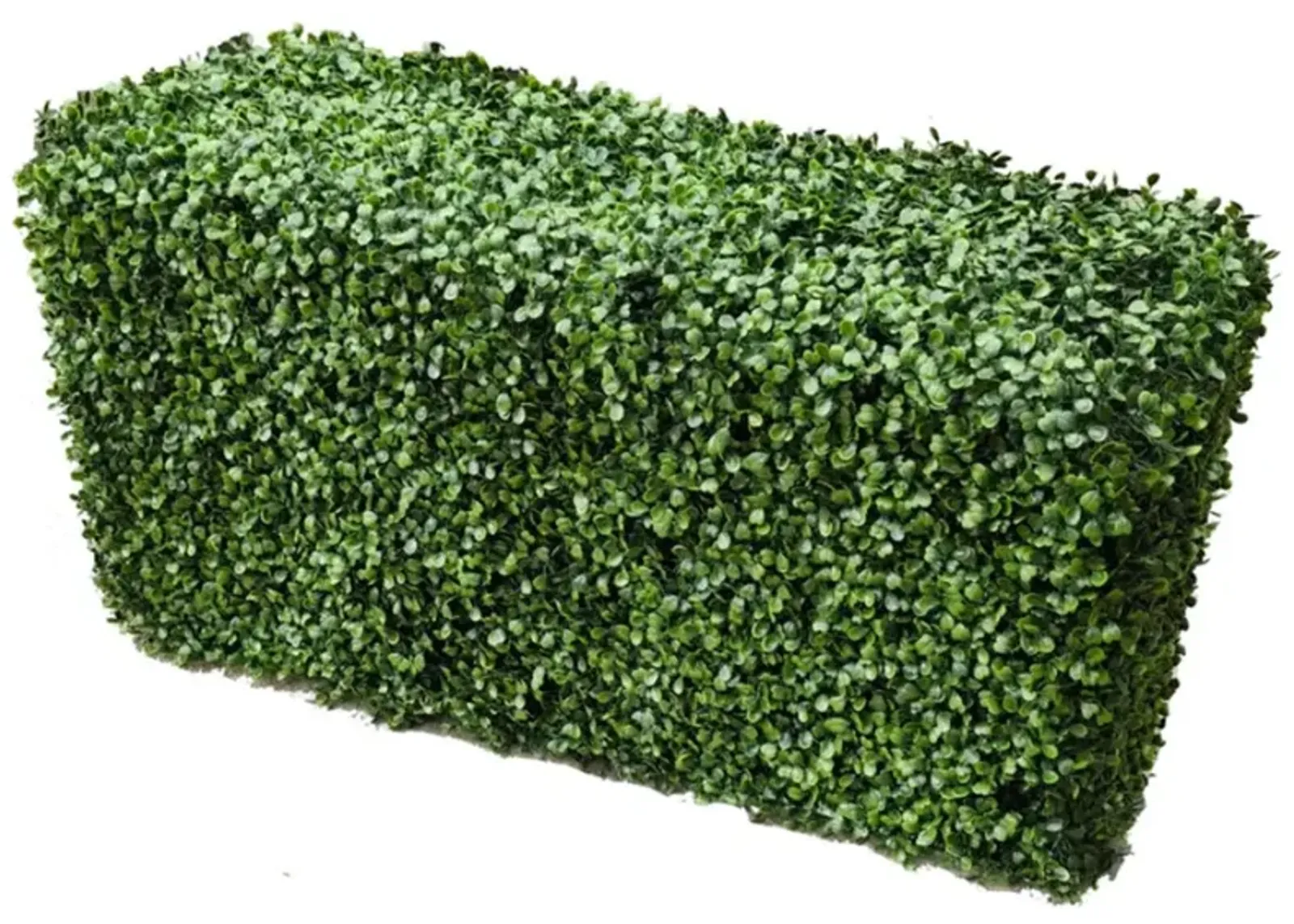 Premium Two Tone Green Artificial Boxwood Hedge 40"L x 20"H Commercial Grade UV Resistant