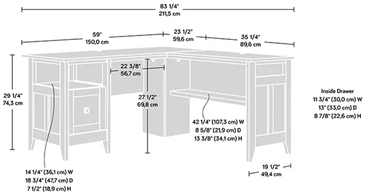 August Hill L-Desk