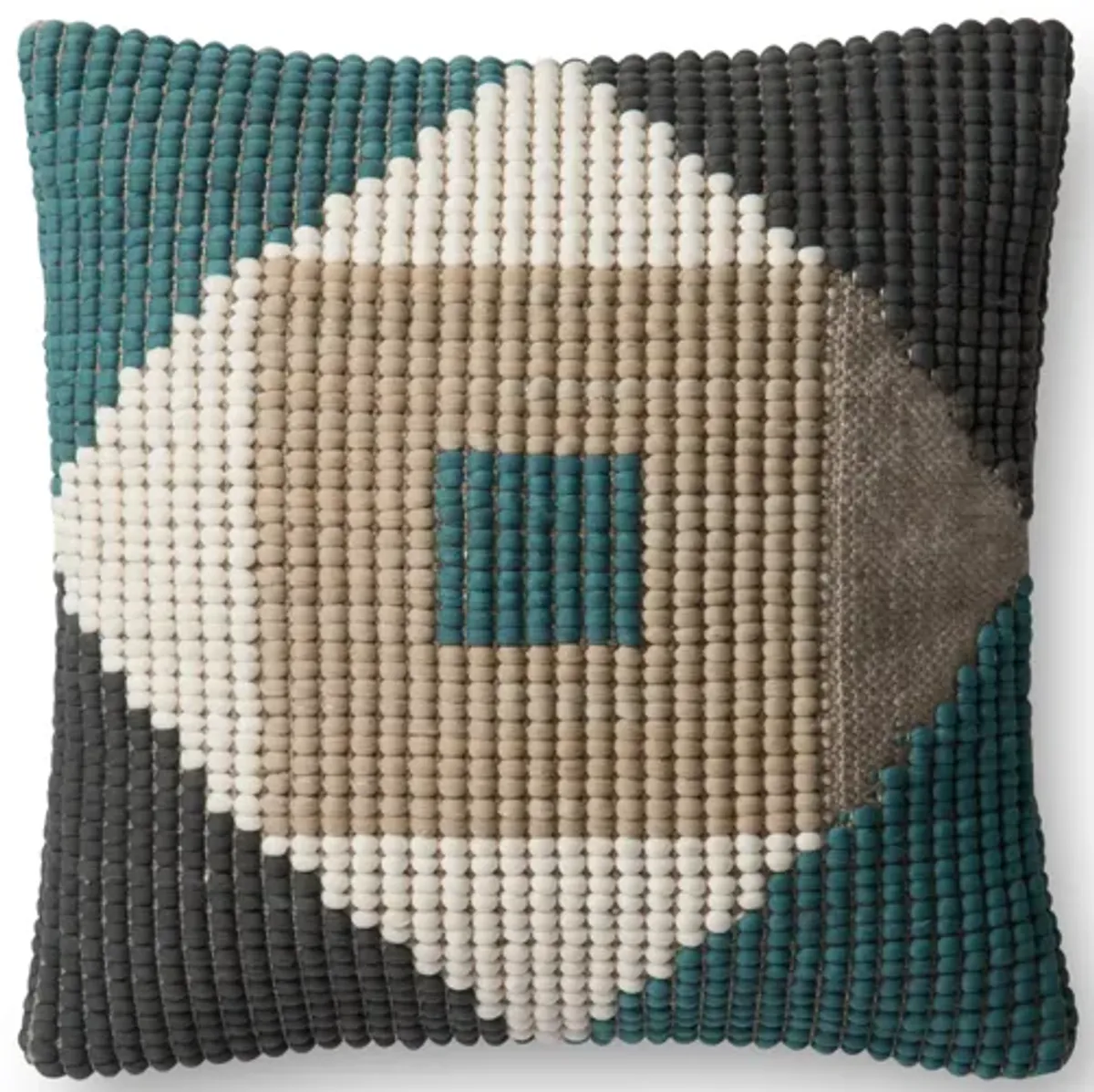 P0505 Teal/Multi 18"x18" Down Pillow