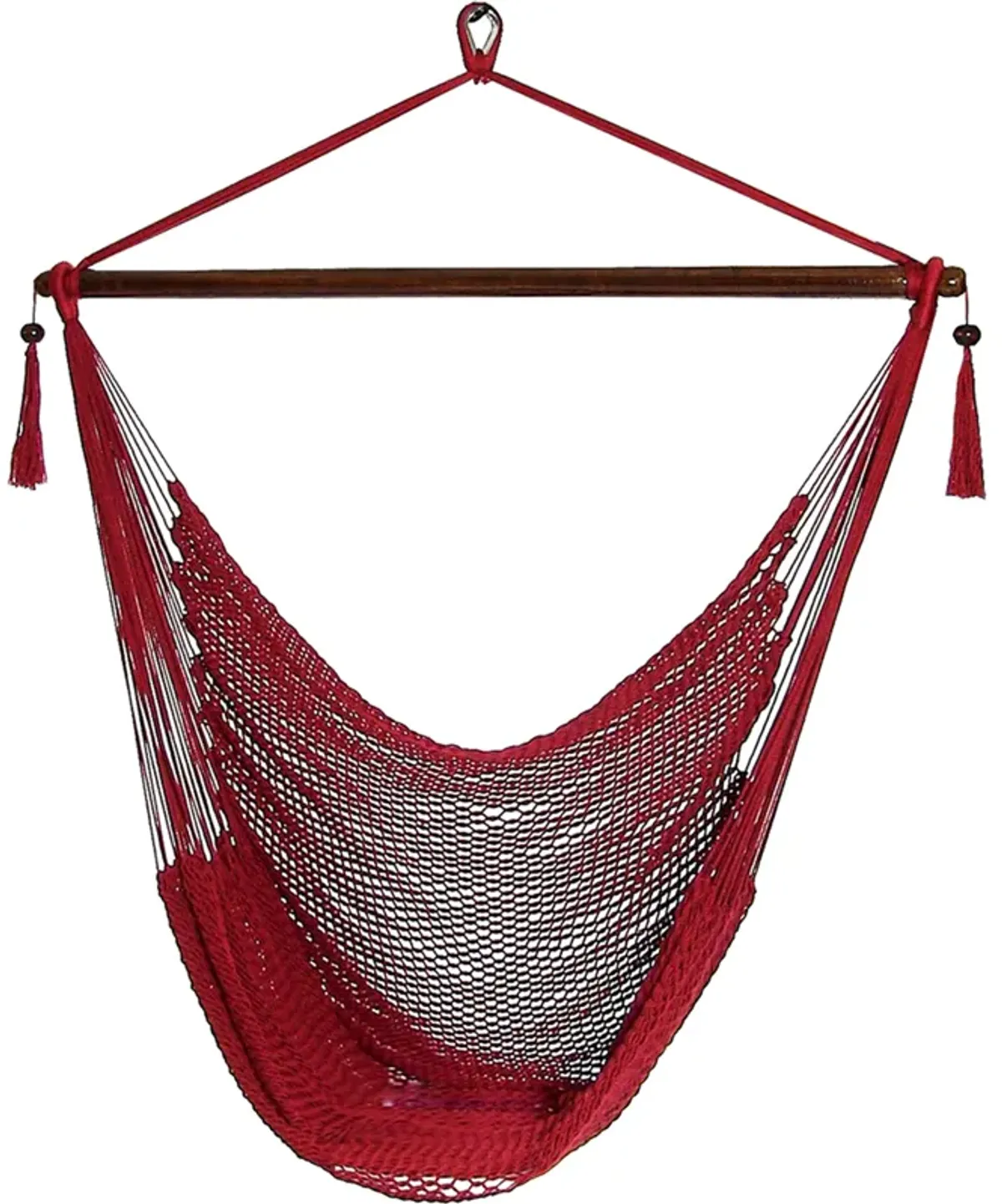 Sunnydaze Extra Large Polyester Rope Hammock Chair and Spreader Bar