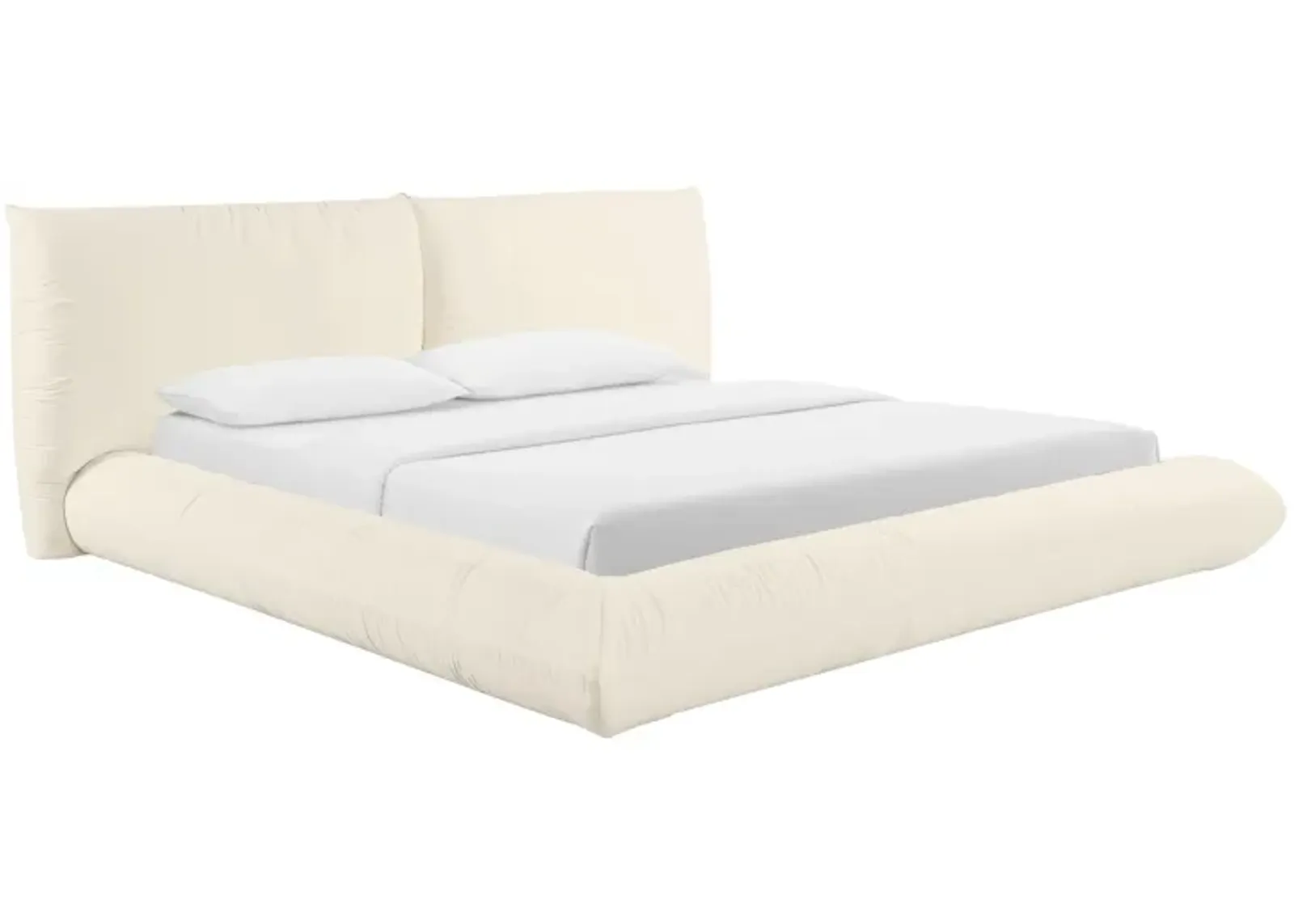 Romp Cream 100% Recycled Linen King Bed