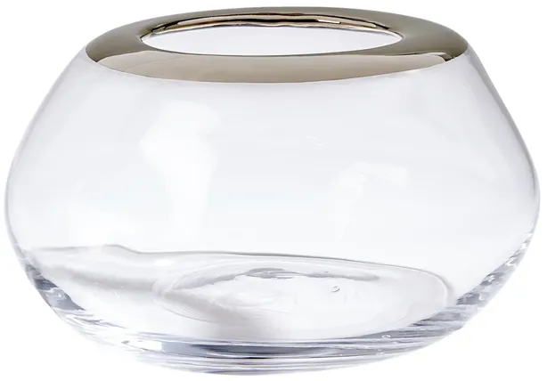 Organic Formed Vase- Silver Large