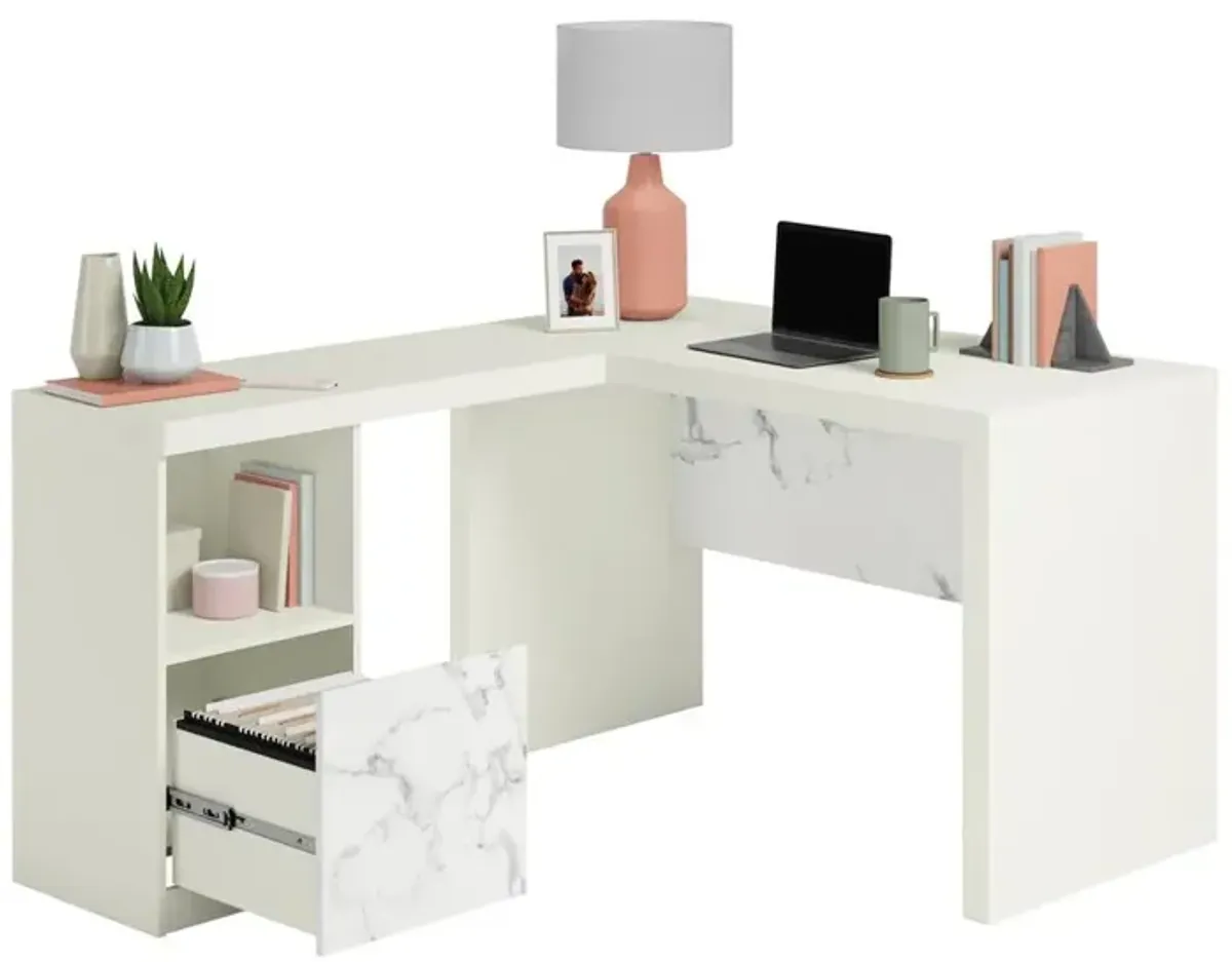 Sauder Hudson Court L-Desk Po