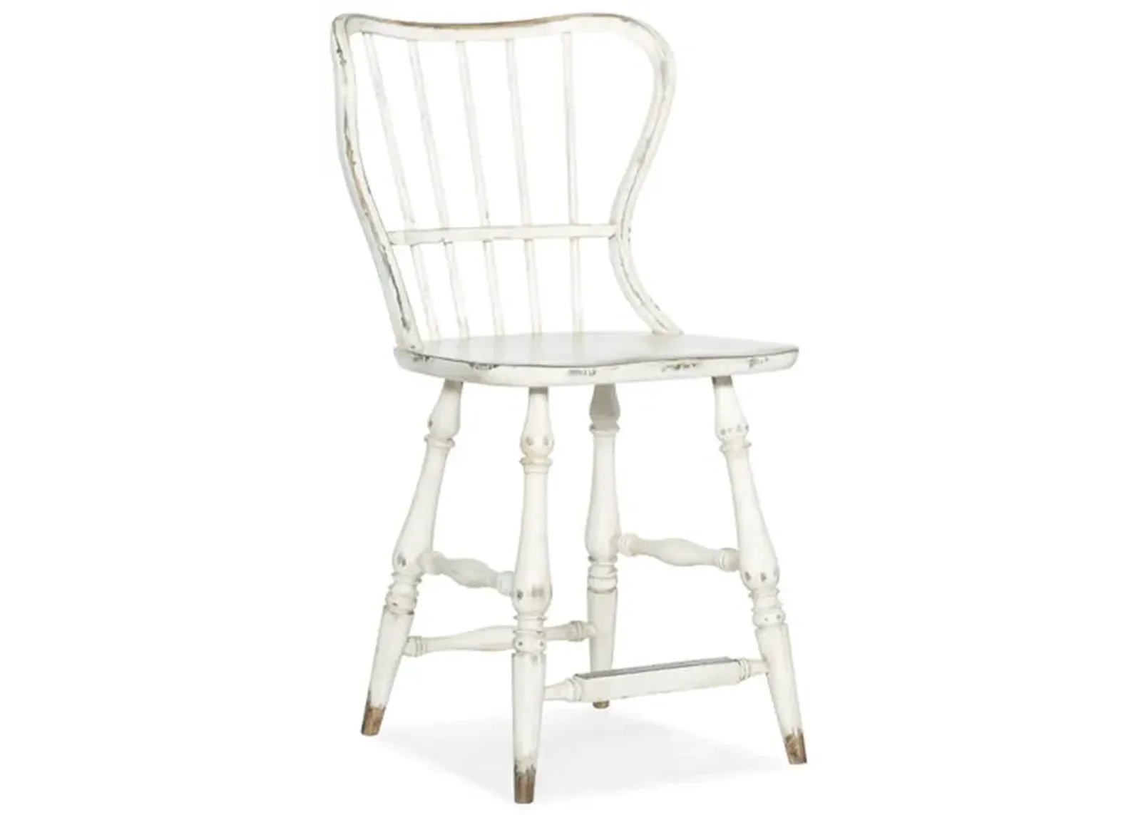 Ciao Bella Spindle Back Counter Stool in White