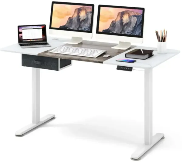 Hivvago Height Adjustable Electric Standing Desk with USB Charging Port