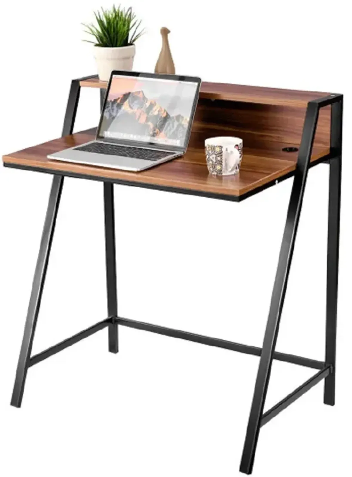 2 Tier Home Office Study Workstation Computer Desk