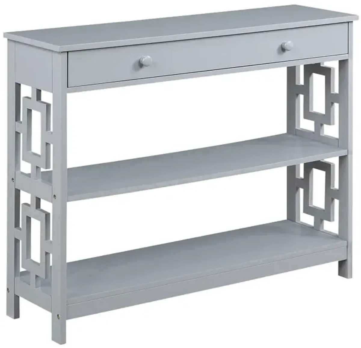 Convenience Concepts Town Square 1 Drawer Console Table, Gray