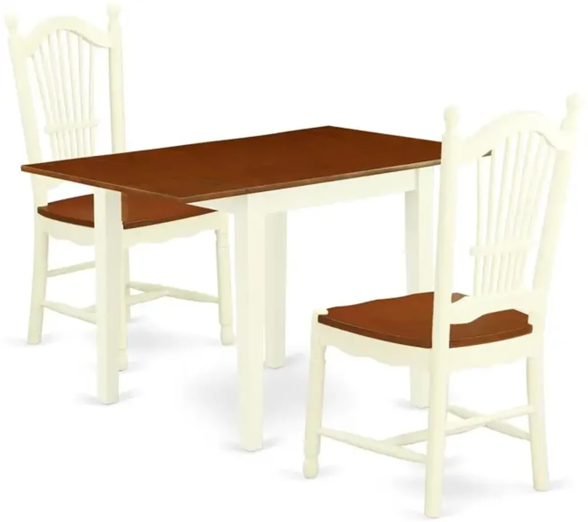 Dining Room Set Buttermilk & Cherry, NDDO3-WHI-W