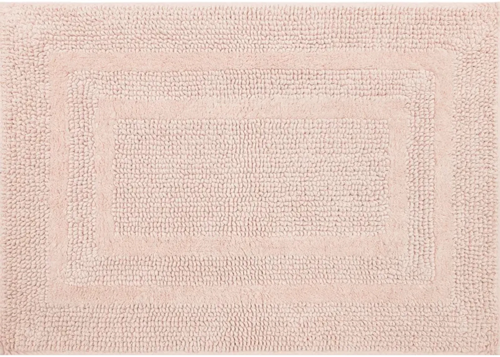 Cotton Reversible Blush 1' 9" x 2' 10" Bath Mat