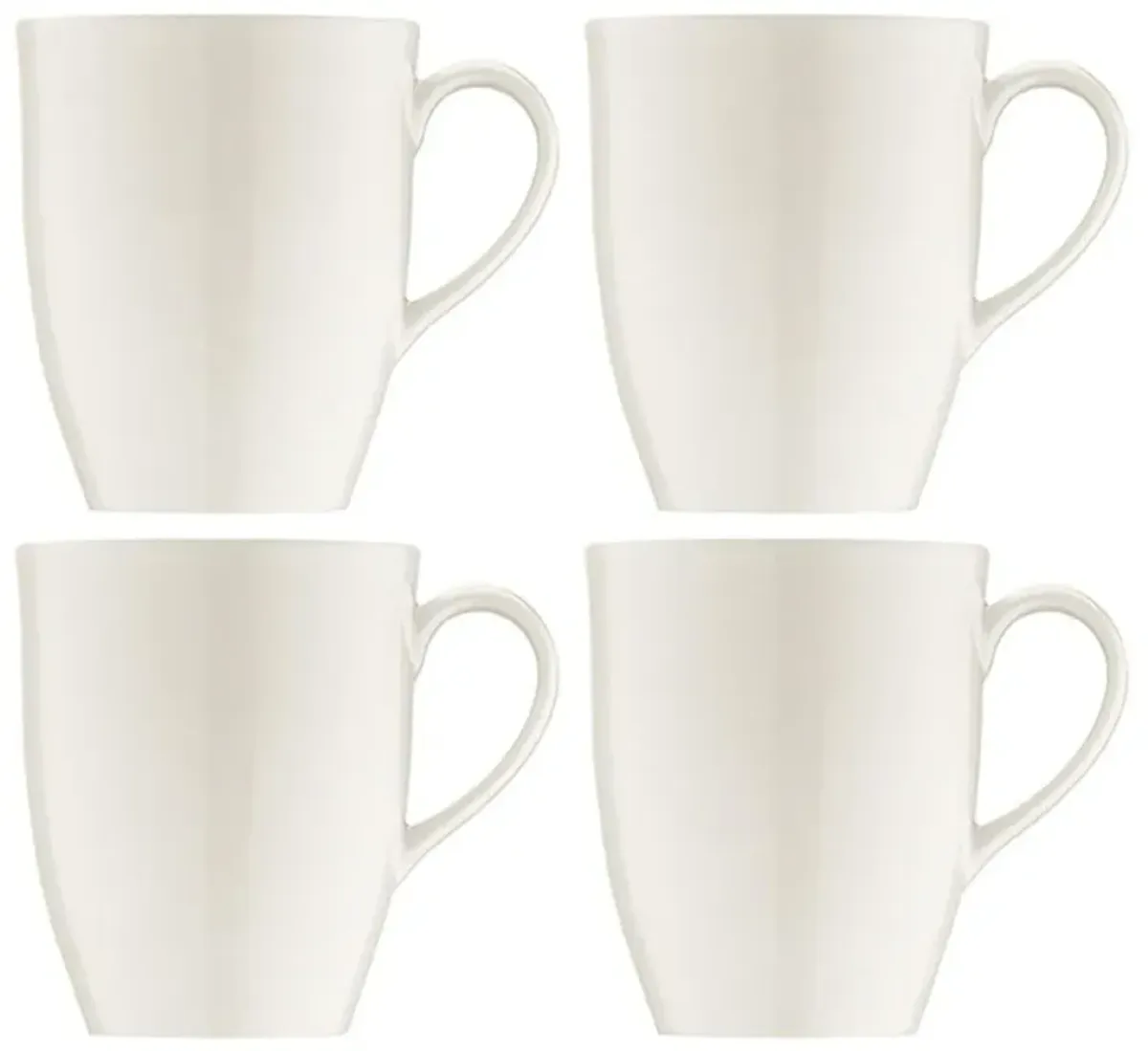 Banquet dia.3.25" h:4.25" 11 oz. Round Warm White Porcelain Mug (Set of 4)