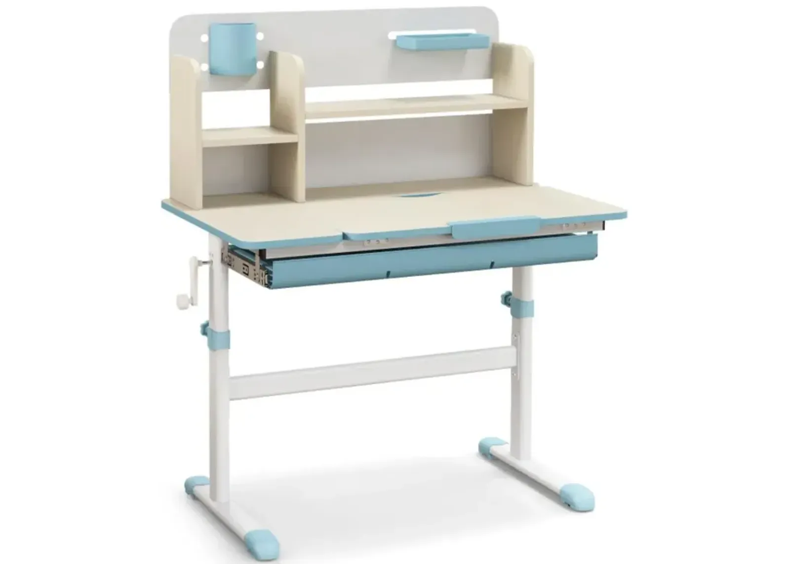 Hivvago Height Adjustable Kids Study Desk with Tilt Desktop for 3-12 Years Old