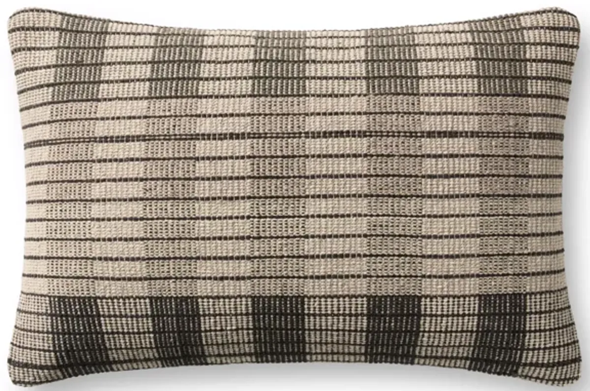 Bernadino PAL0011 Ivory/Black 13"x21" Polyester Pillow by Amber Lewis x Loloi