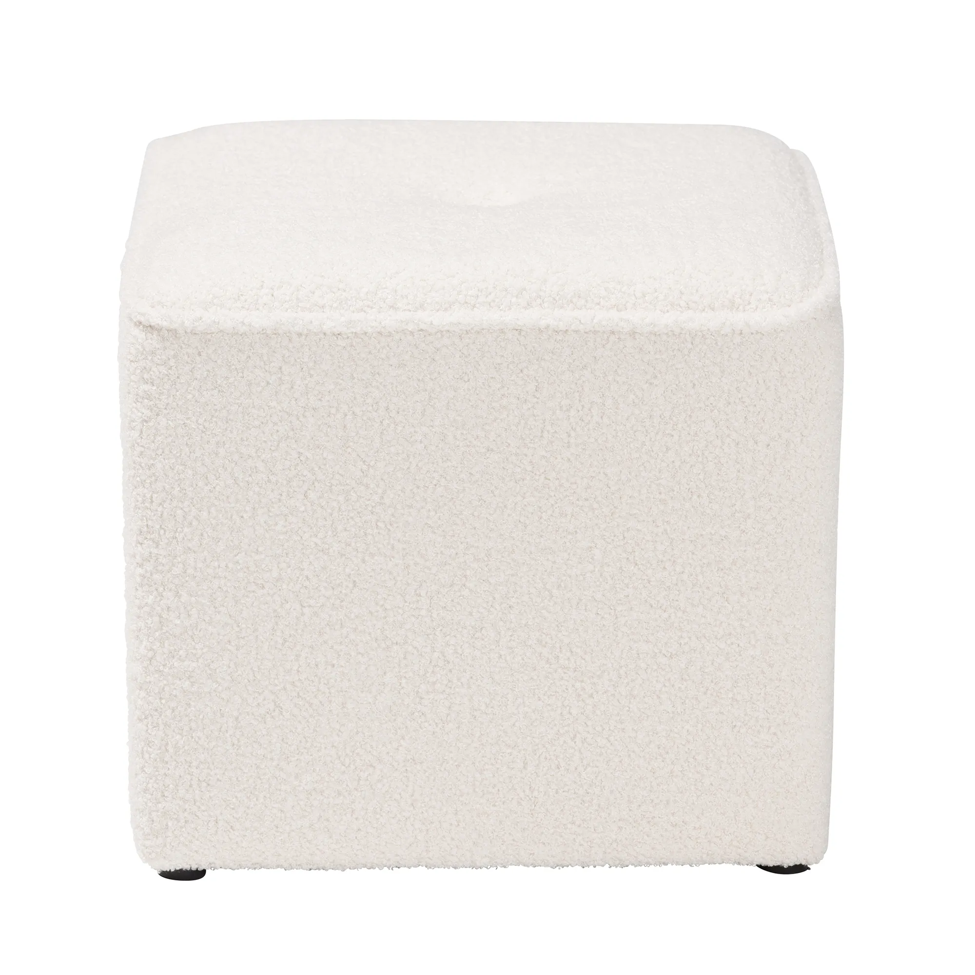 Baxton Studio Isaiah Modern and Contemporary Ivory Boucle Upholstered Ottoman