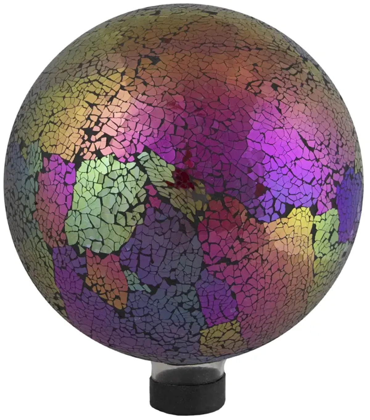 10" Pink Iridescent Mosaic Reflective Glass Outdoor Garden Gazing Ball