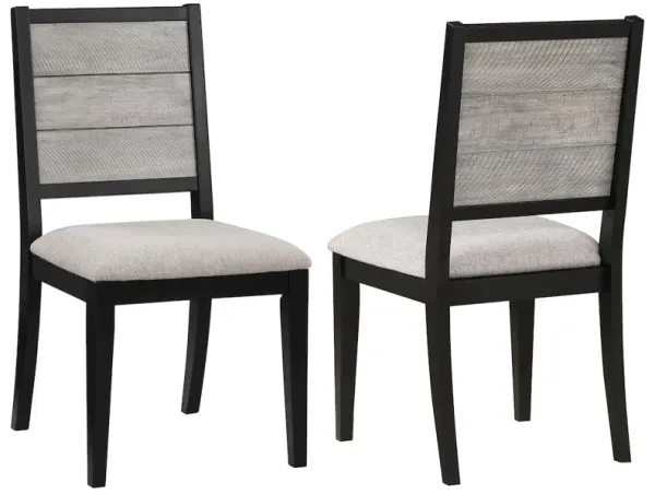 Elodie Wood Dining Side Chair Grey and Black (Set of 2)