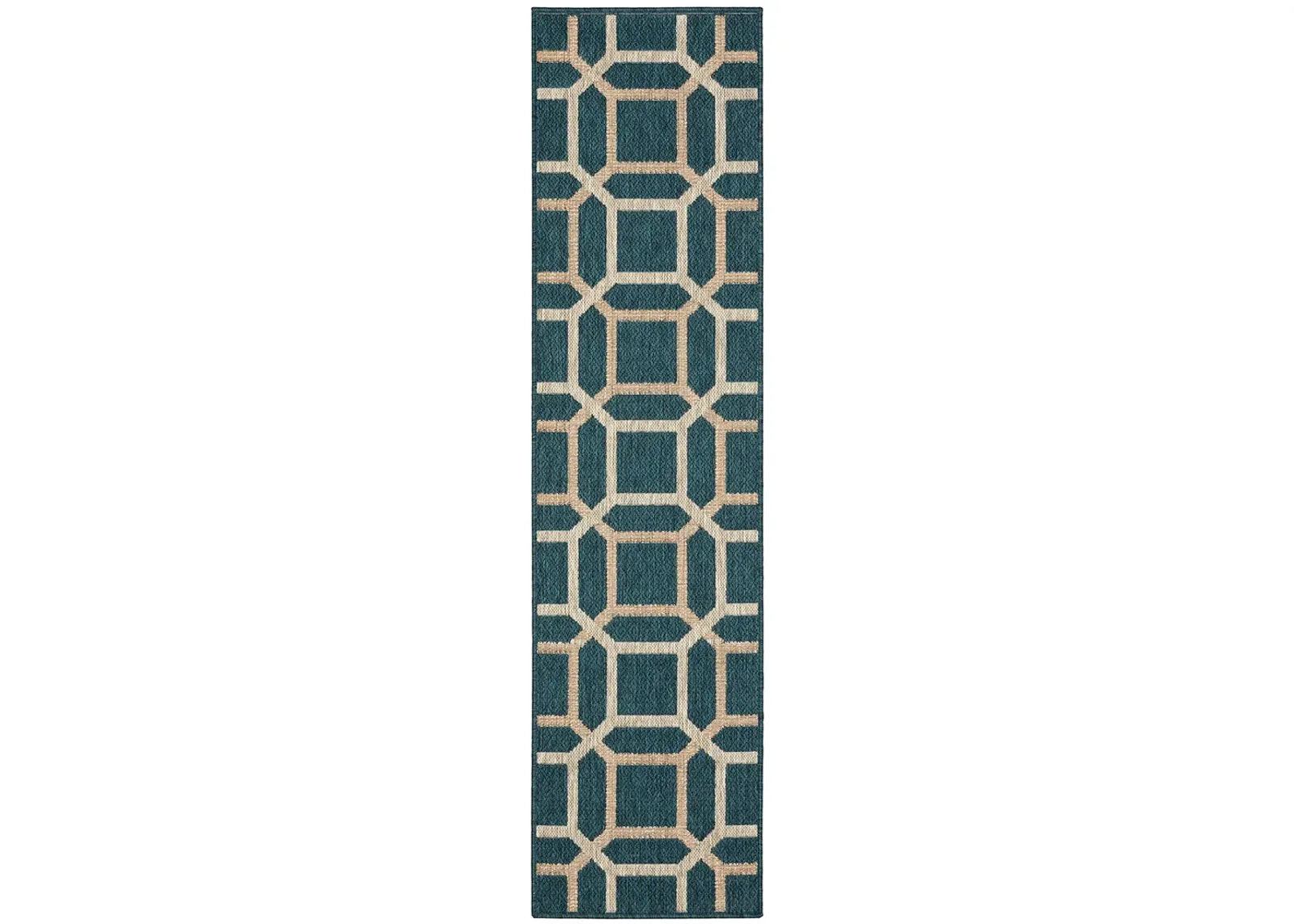 Latitude 1'10" x 7'6" Blue Rug