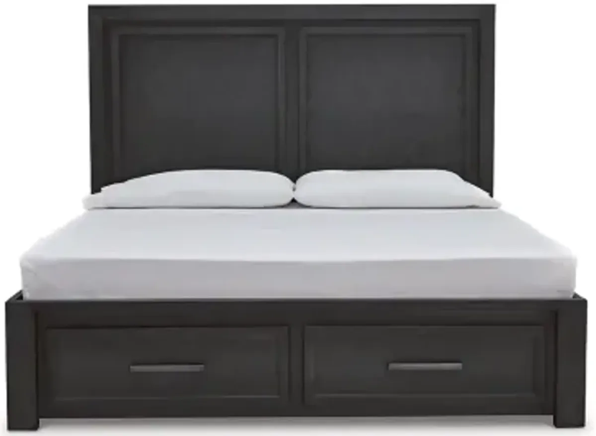 Foyland California King Panel Storage Bed