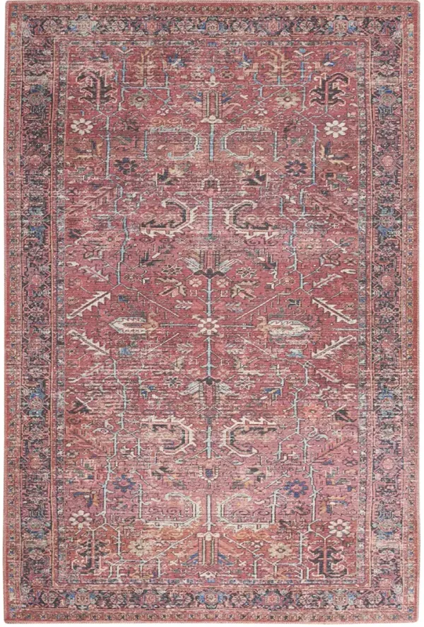 Machine Washable Series 1 SR102 Brick 4' x 6' Rug