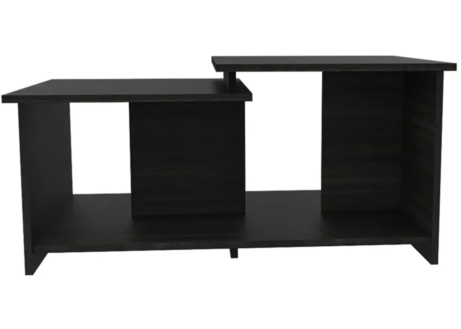 Homezia 35" Black Manufactured Wood Rectangular Coffee Table