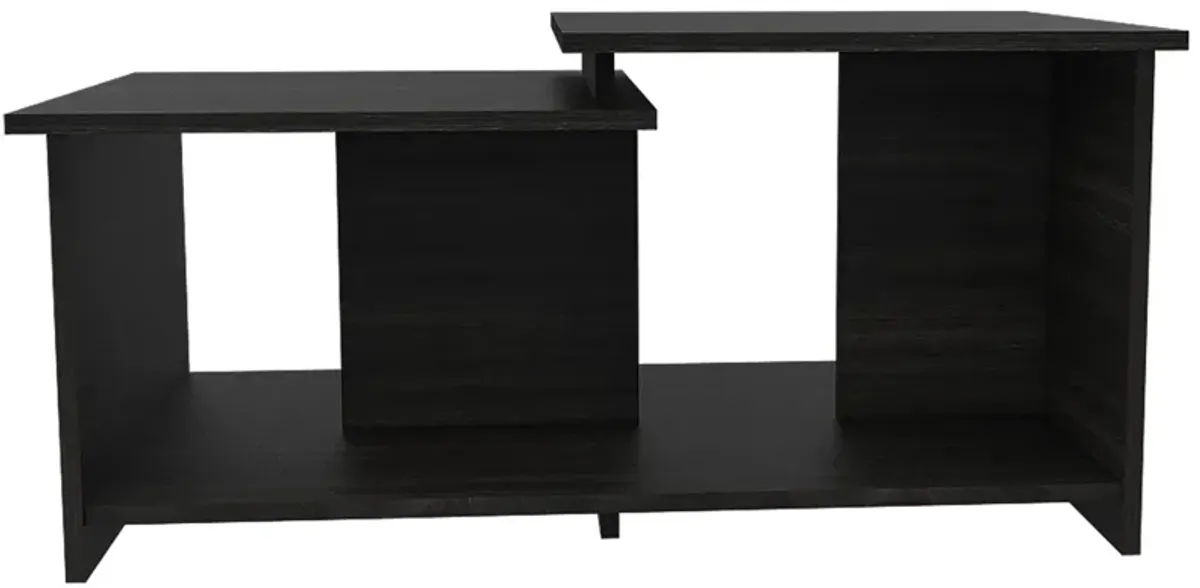 Hivvago 35" Black Manufactured Wood Rectangular Coffee Table