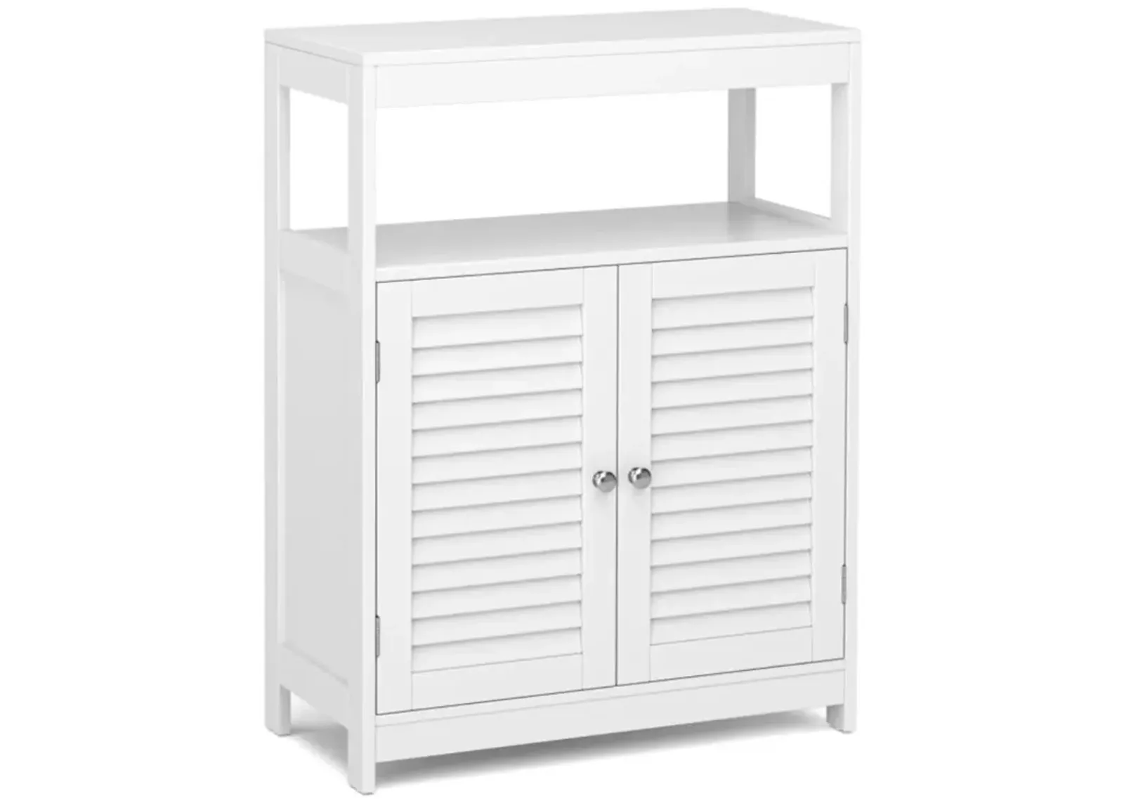 Hivvago Freestanding Bathroom Floor Cabinet with Double Shutter Doors