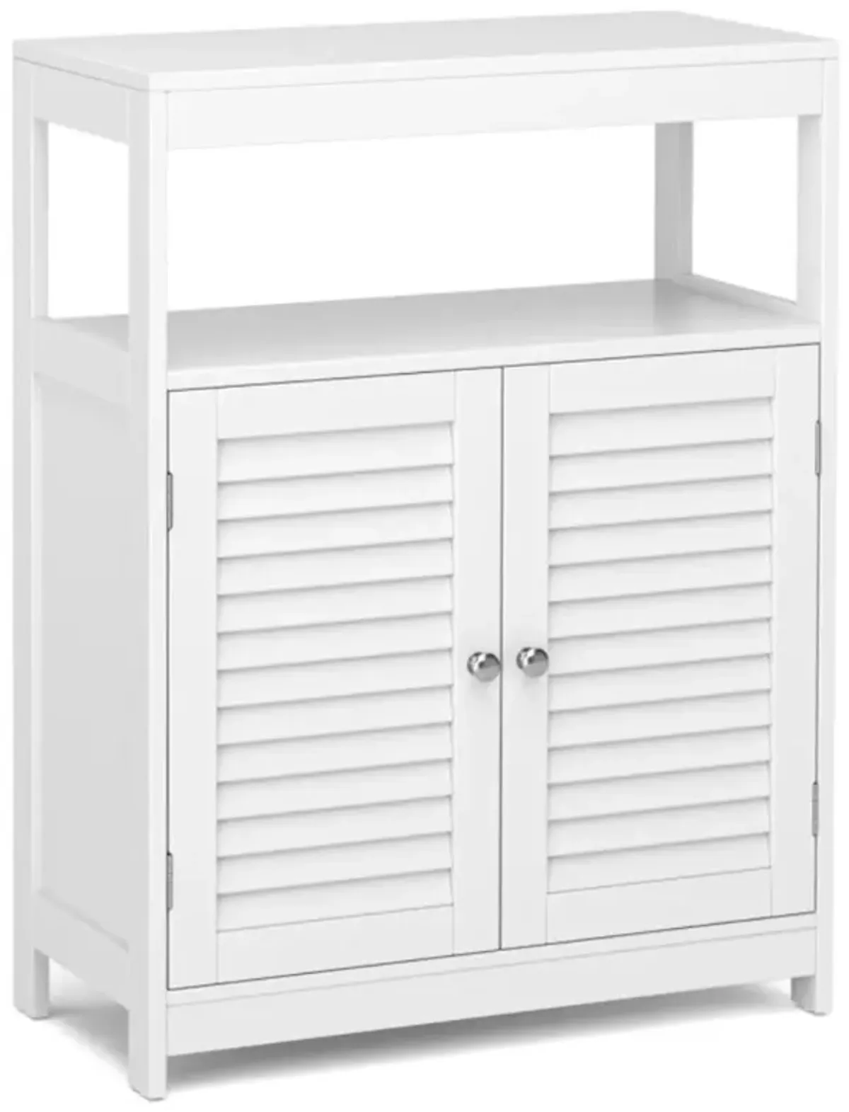 Hivvago Freestanding Bathroom Floor Cabinet with Double Shutter Doors