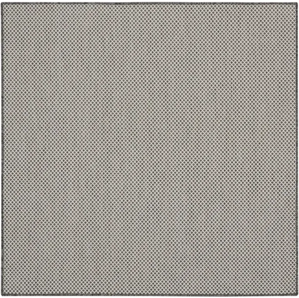 Courtyard COU01 Ivory/Charcoal 5' x Square Rug