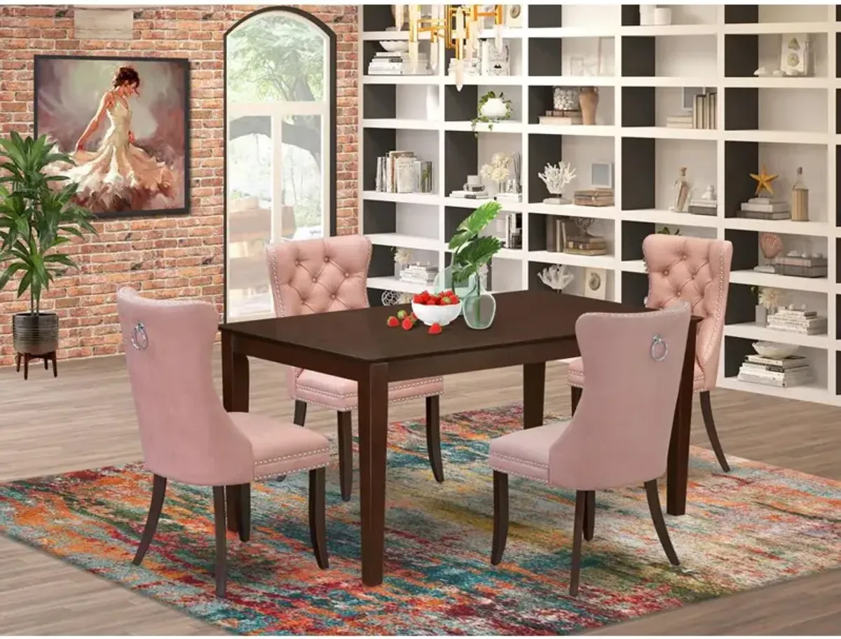 5 Piece Dining Room Furniture Set Consists of a Rectangle Kitchen Table