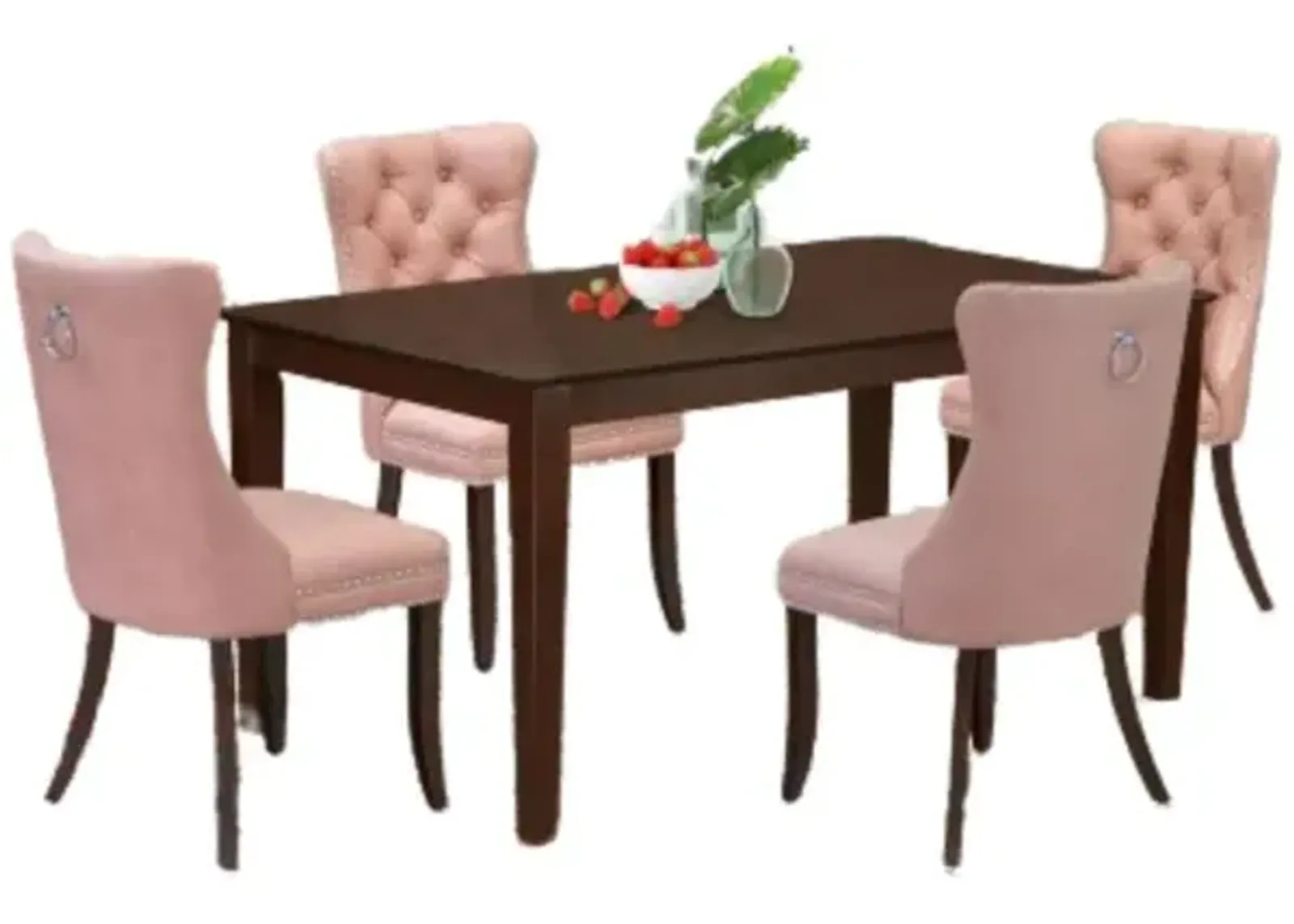 5 Piece Dining Room Furniture Set Consists of a Rectangle Kitchen Table