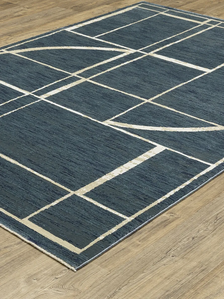 Reed 5'3" x 7'6" Blue Rug