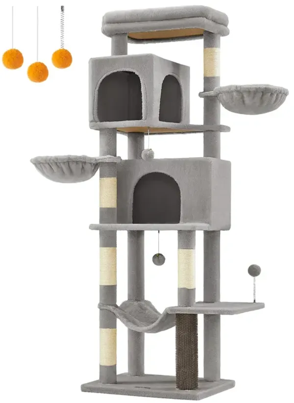 Cat Tree Tower Multi-Level Climbing Post with Scratching Posts and Cozy Perches