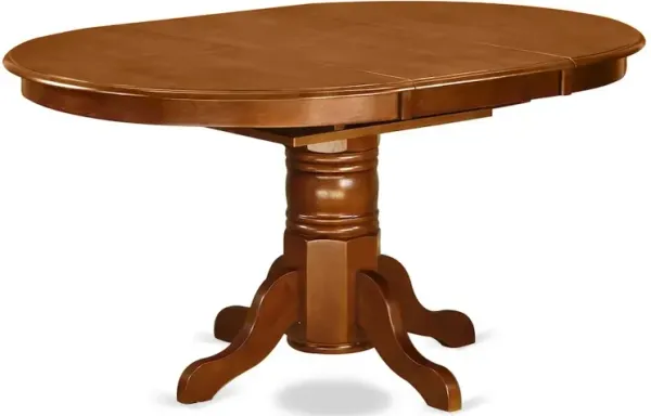 Oval Table with 18" Butterfly leaf - Saddle Brown