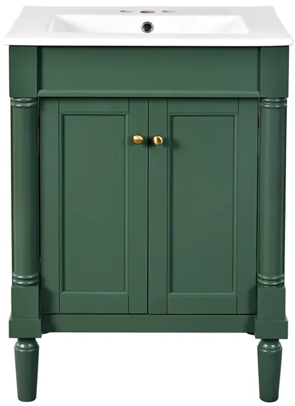 Merax 2-Tier Modern Bathroom Storage Cabinet Vanity with Top Sink