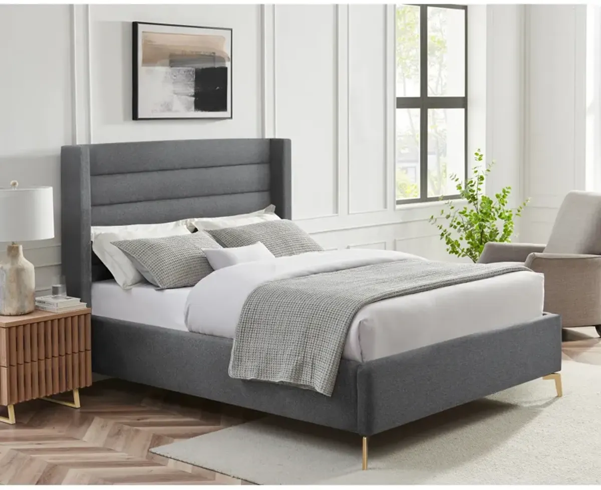 Inspired Home Ames Velvet Platform Bed