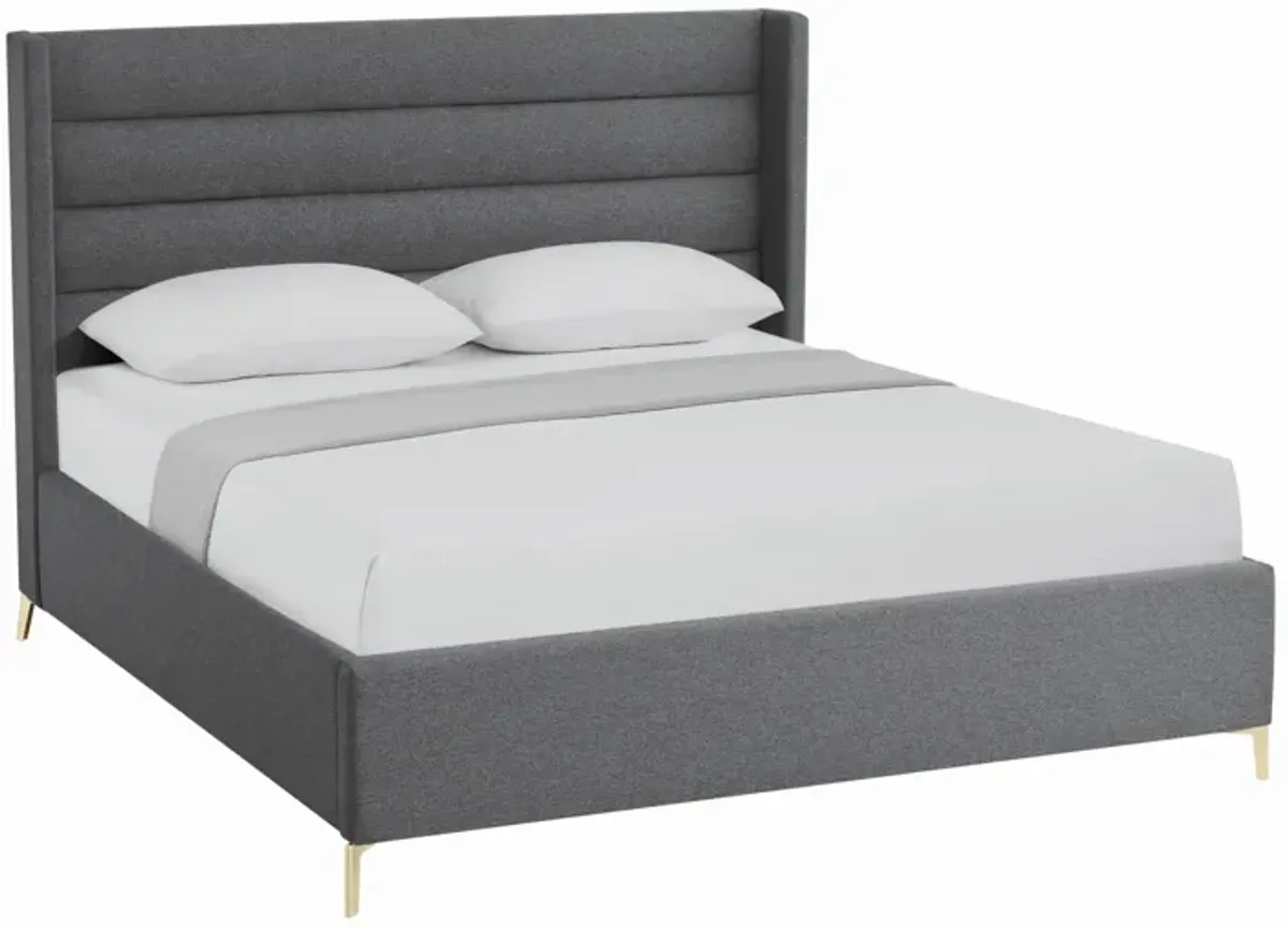 Inspired Home Ames Velvet Platform Bed