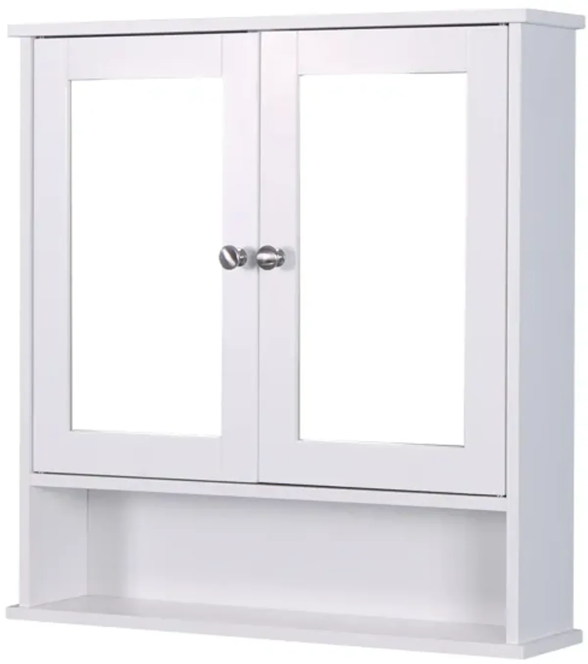 Wall Mounted Bathroom Cabinet with 2 Mirror Doors and Adjustable Shelf