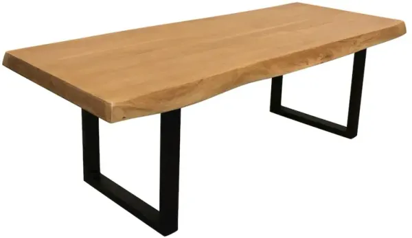 Alex Hamilton Sycamore Rustic Solid Wood 70 Coffee Table With Live Edge In A Natural Finish