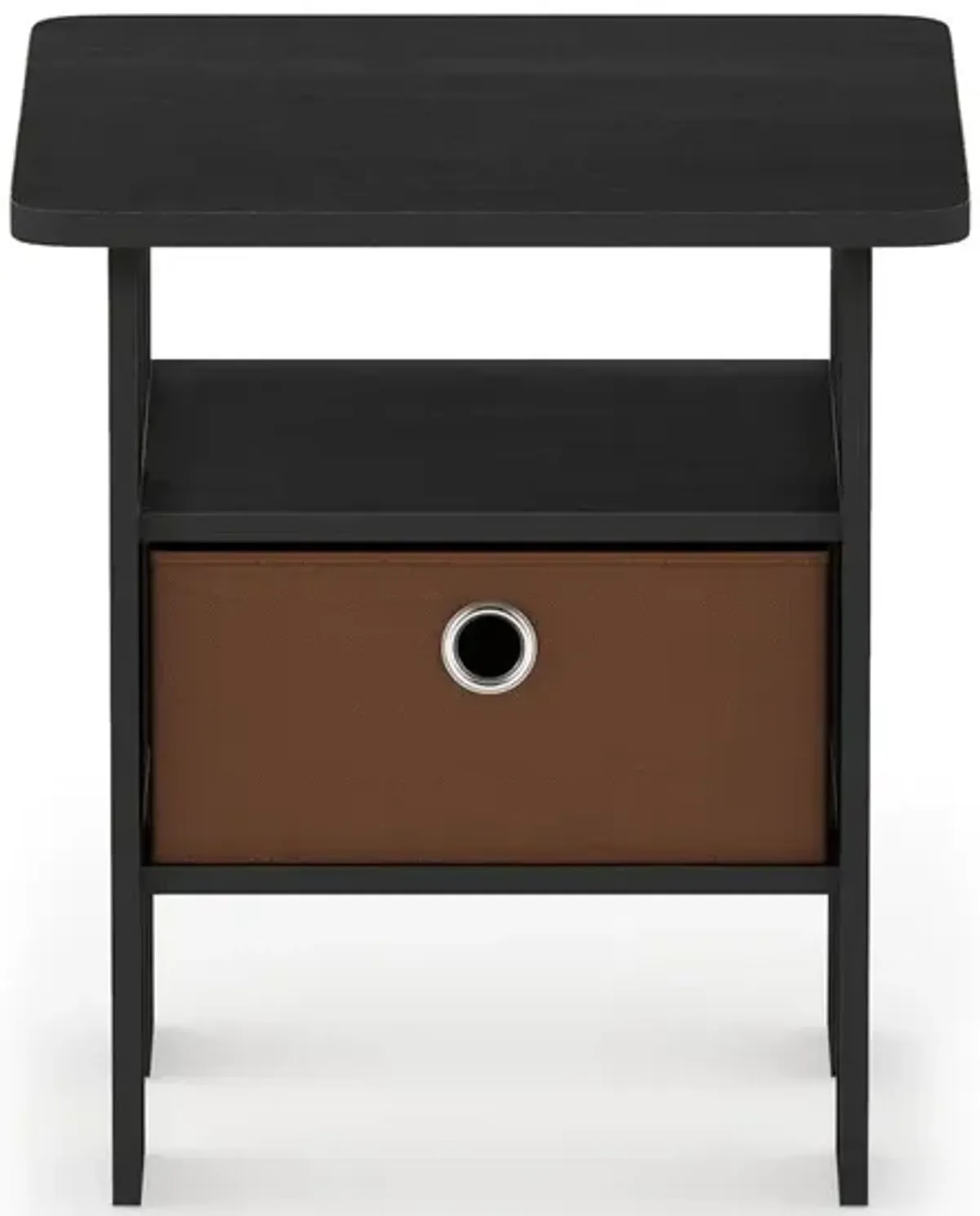 Andrey End Table Nightstand with Bin Drawer, Americano/Medium Brown,