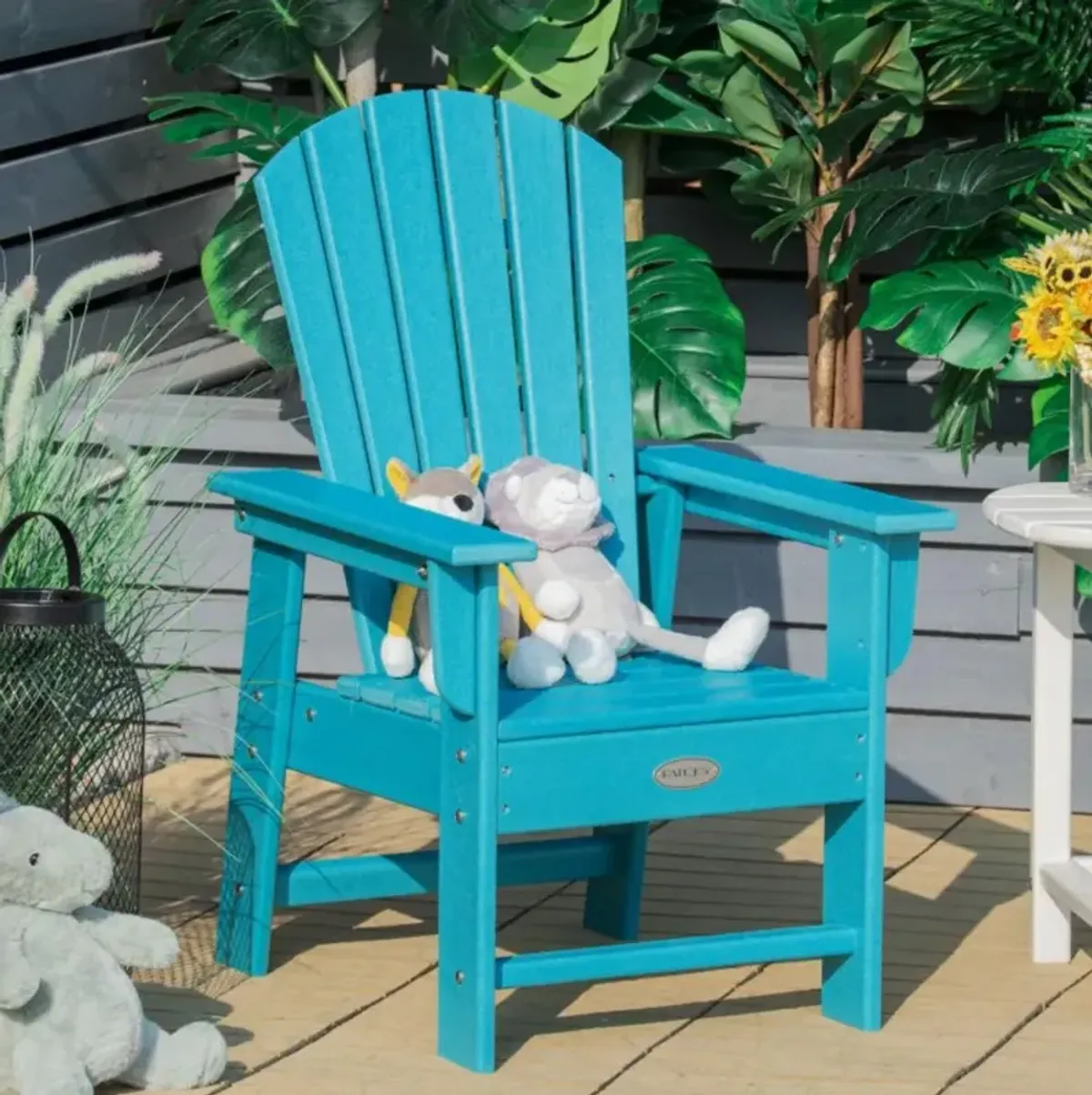 Hivvago Patio Kids' Adirondack Chair with Ergonomic Backrest