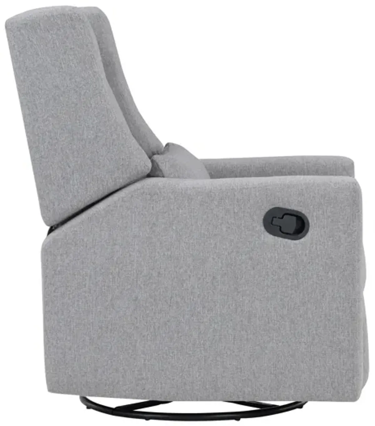 Pronto Swivel Glider Recliner with Pillow Rich Gray Fabric