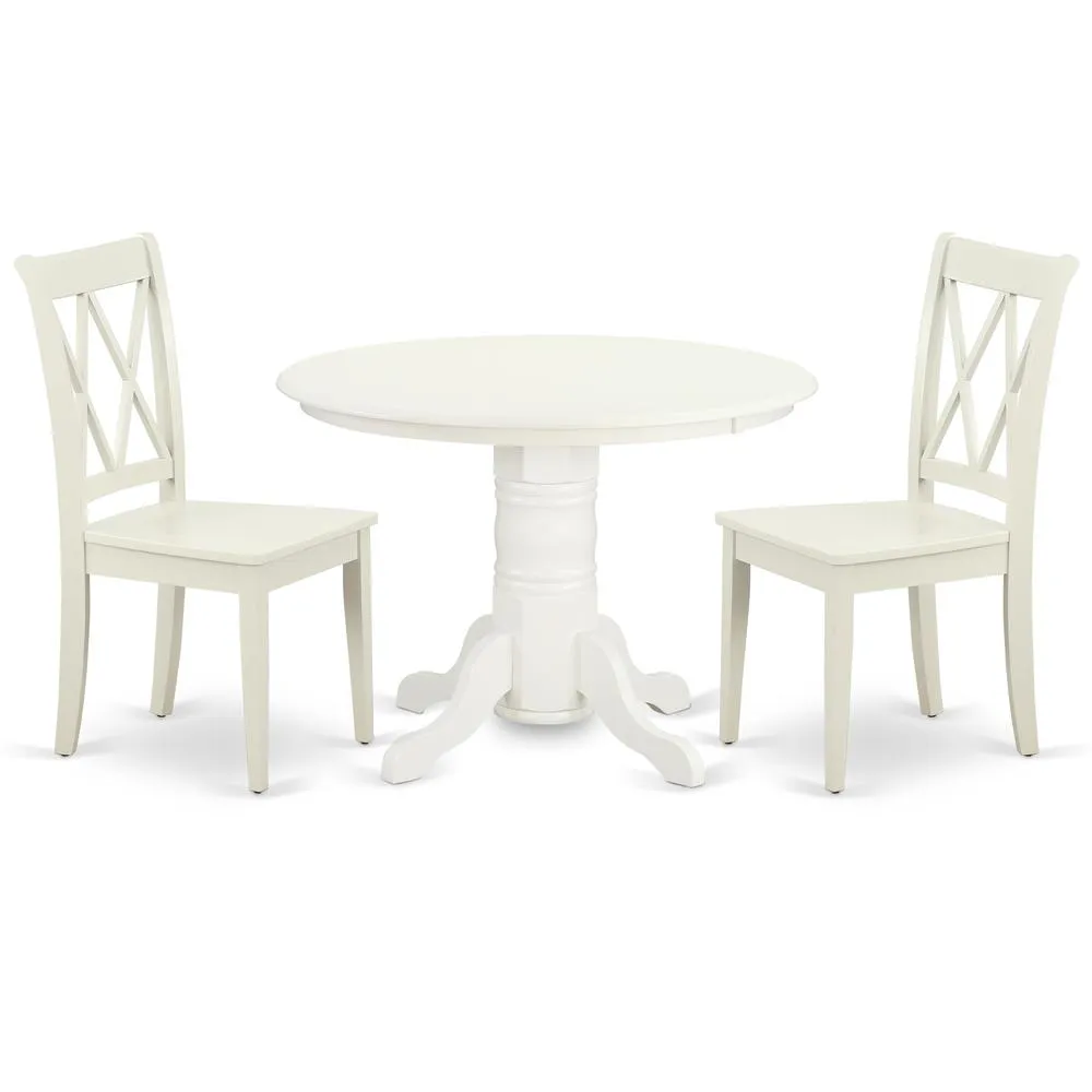 Dining Room Set Linen White, SHCL3-LWH-W