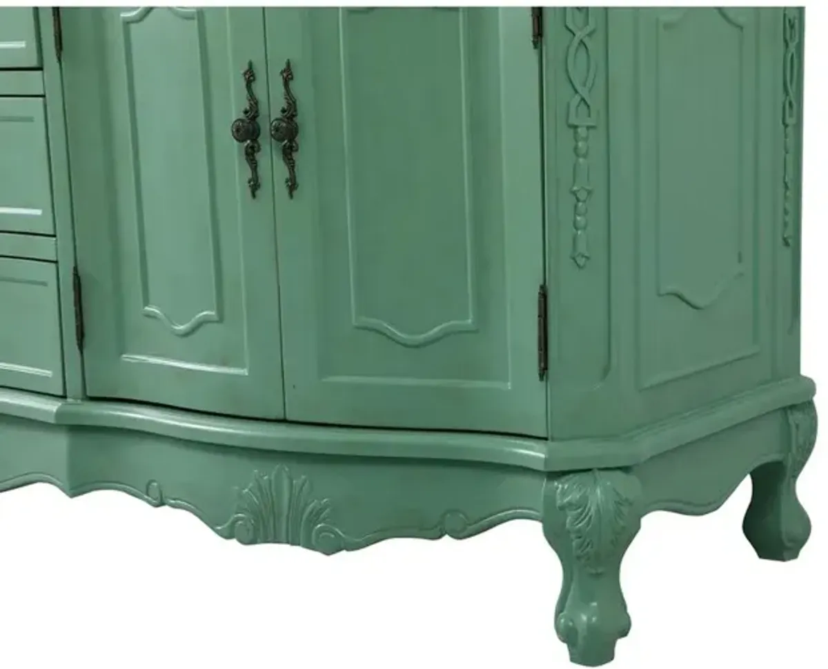 Elegant Kitchen and Bath 72 inch double Bathroom vanity in vintage mint