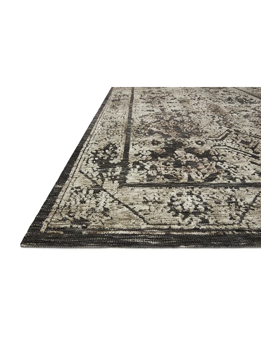 Lindsay LIS04 Charcoal/Beige 5' x 7'6" Rug