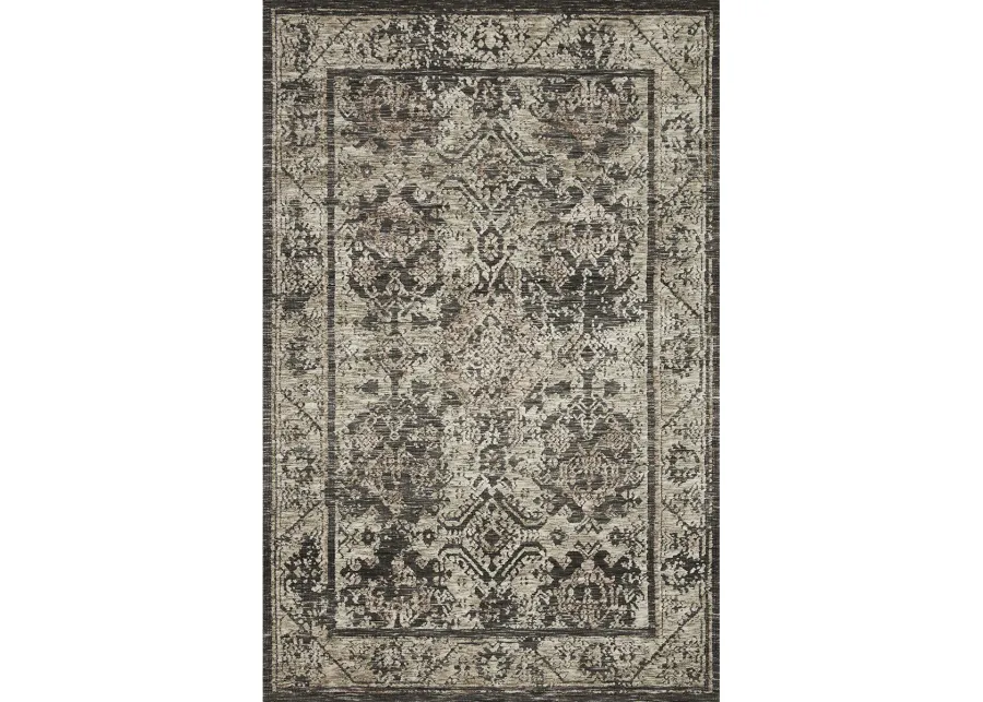 Lindsay LIS04 Charcoal/Beige 5' x 7'6" Rug