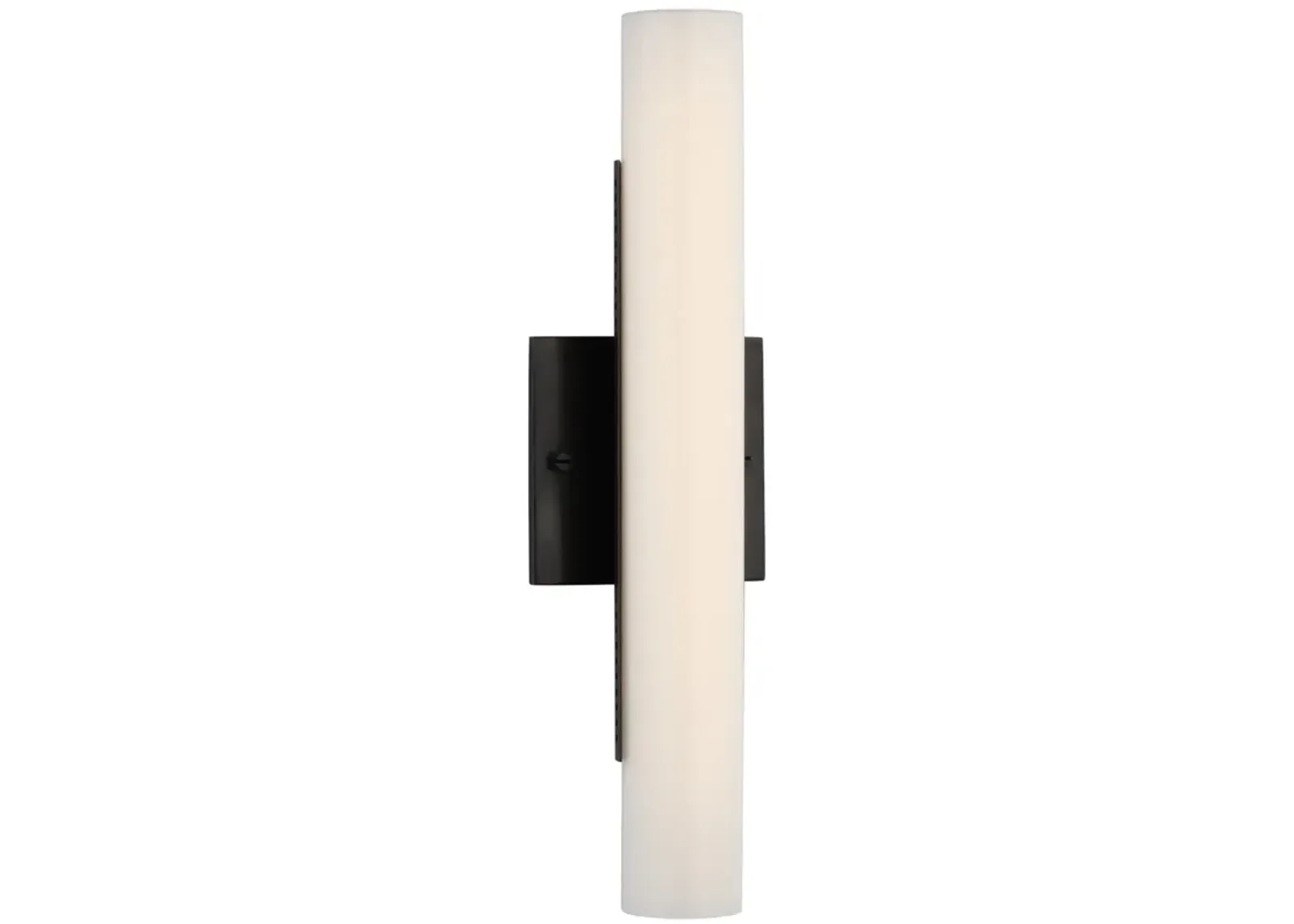 Precision 15" Bath Light in Bronze with White Glass