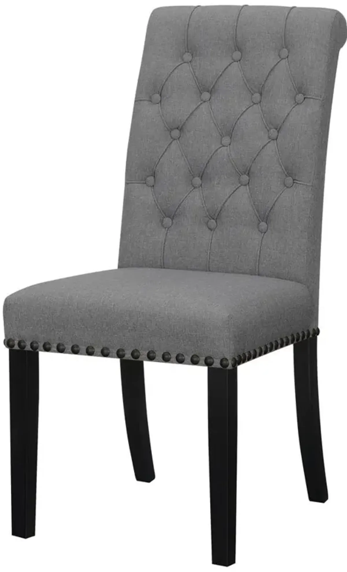 Alana Upholstered Tufted Side Chairs with Nailhead Trim (Set of 2)