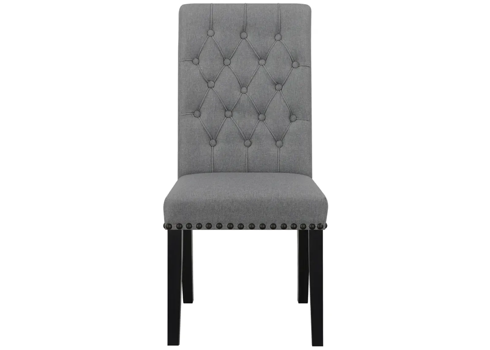 Alana Upholstered Tufted Side Chairs with Nailhead Trim (Set of 2)