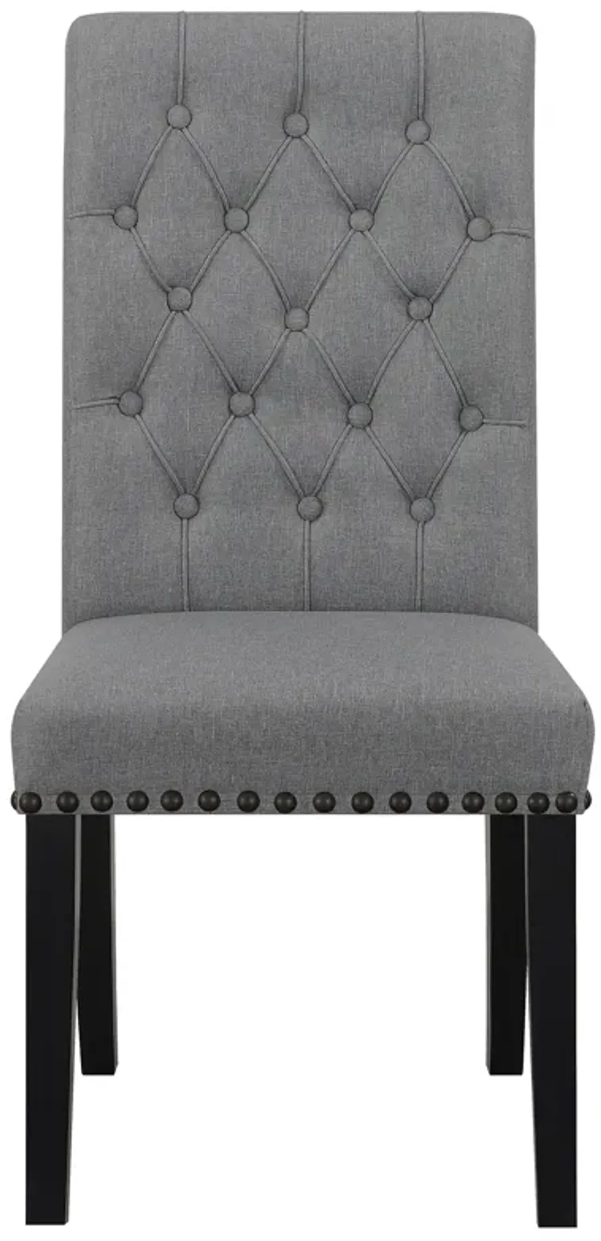 Alana Upholstered Tufted Side Chairs with Nailhead Trim (Set of 2)